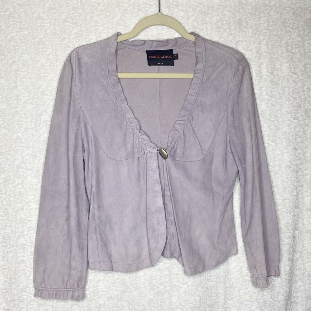 GIORGIO ARMANI | Suede leather blazer Size 42